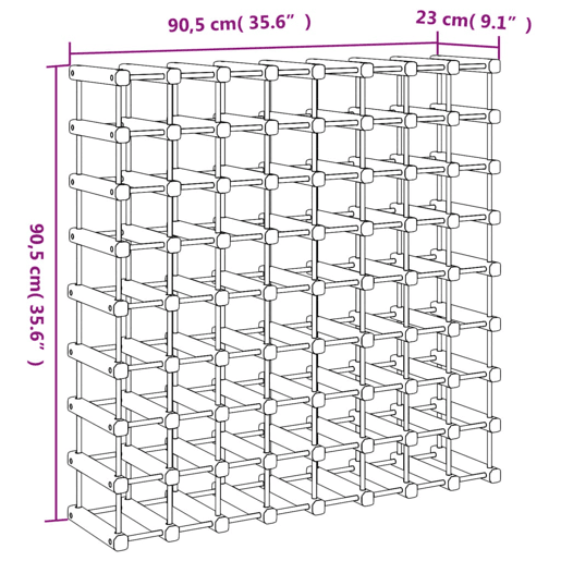 vidaXL Garrafeira para 72 garrafas 90,5x23x90,5 cm pinho maciço vidaXL Garrafeira para 72 garrafas 90,5x23x90,5 cm pinho maciço