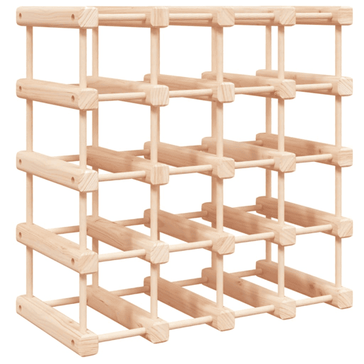 vidaXL Garrafeira para 20 garrafas 46,5x23x46,5 cm pinho maciço