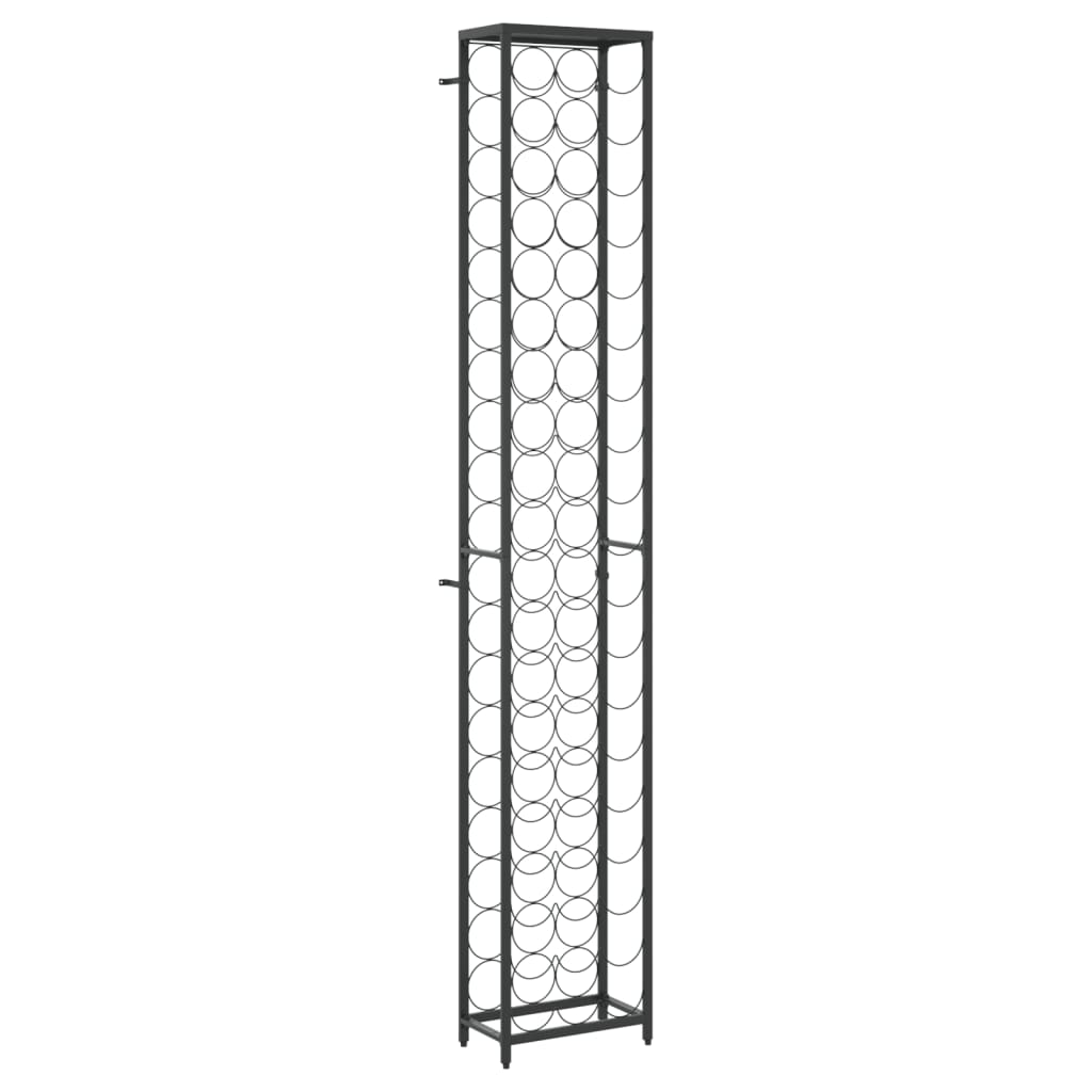 Vidaxl botellero para 57 botellas hierro forjado negro 34x18x200 cm