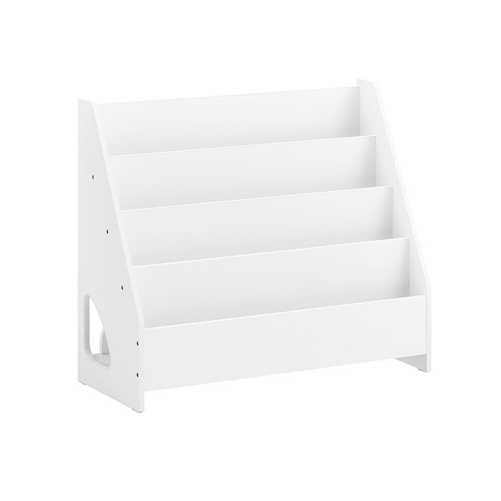 Sobuy estantería inclinada para libros kmb32-k-w | blanco | 70x30x60 cm | panel de partículas