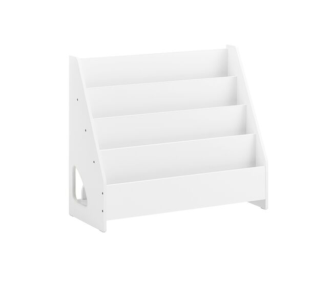 Sobuy estantería inclinada para libros kmb32-k-w | blanco | 70x30x60 cm | panel de partículas