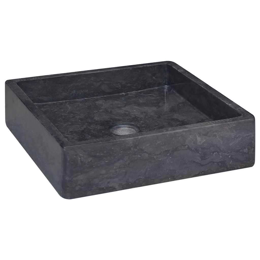 Vidaxl lavabo mármol negro 40x40x10 cm