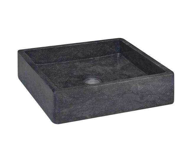 Vidaxl lavabo mármol negro 40x40x10 cm