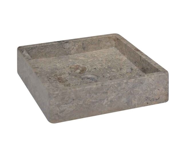 Vidaxl lavabo gris mármol 40x40x10 cm