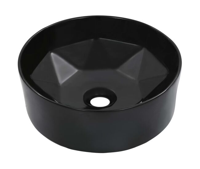 Vidaxl lavabo 36x14 cm cerámica negro