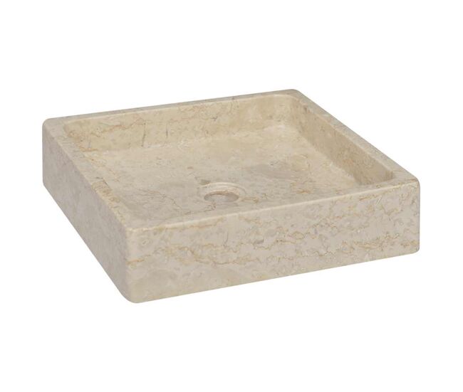 Vidaxl lavabo crema mármol 40x40x10 cm