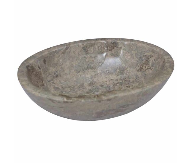 Vidaxl lavabo gris mármol 53x40x15 cm