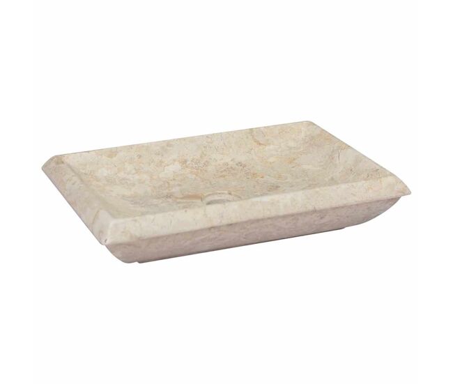 Vidaxl lavabo crema mármol 50x35x10 cm