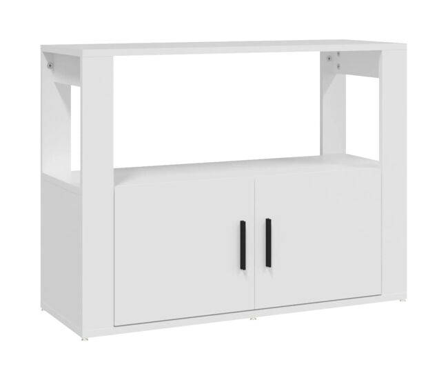 Vidaxl aparador de madera contrachapada blanco 80x30x60 cm