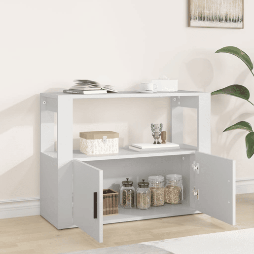vidaXL Aparador 80x30x60 cm derivados de madeira branco vidaXL Aparador 80x30x60 cm derivados de madeira branco