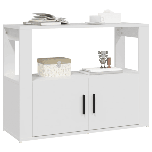 vidaXL Aparador 80x30x60 cm derivados de madeira branco vidaXL Aparador 80x30x60 cm derivados de madeira branco