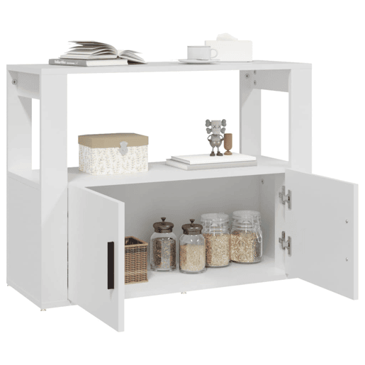 vidaXL Aparador 80x30x60 cm derivados de madeira branco vidaXL Aparador 80x30x60 cm derivados de madeira branco