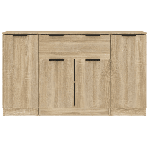 vidaXL Aparadores 3 pcs madeira processada cor carvalho sonoma