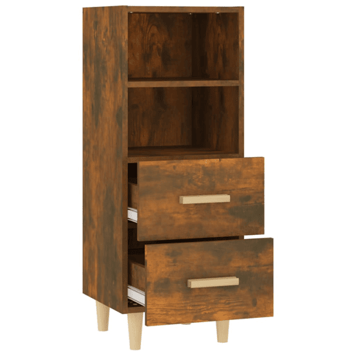 vidaXL Aparador 34,5x34x90 cm madeira processada cor carvalho fumado