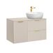 Conjunto mueble lavabo individual cesto de ropa y columna Adriel 100 Conjunto mueble lavabo individual cesto de ropa y columna Adriel 100 Beige