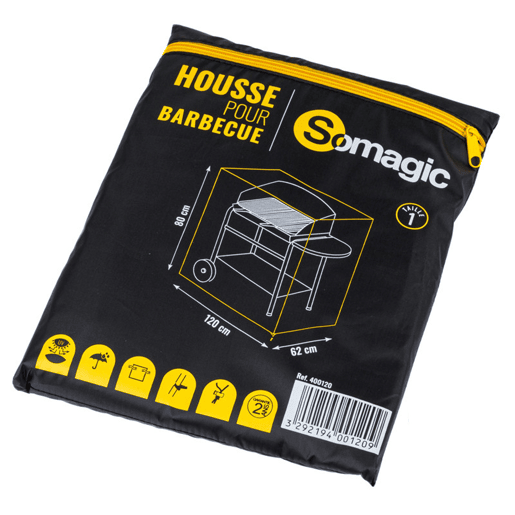 SOMAGIC - Cobertura L 120 x L 62 x A 80 cm para churrasco
