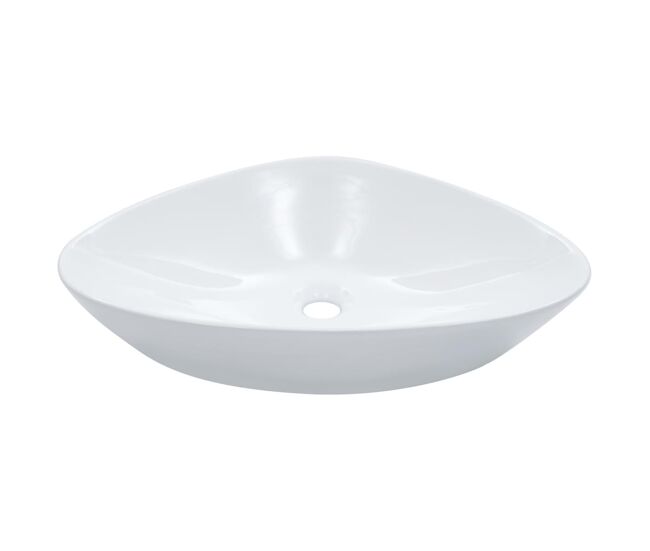 Vidaxl lavabo 58,5x39x14 cm cerámica blanco