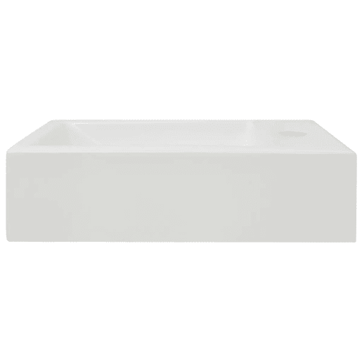 vidaXL Lavatório + abertura torneira cerâmica branco 46x25,5x12 cm vidaXL Lavatório + abertura torneira cerâmica branco 46x25,5x12 cm