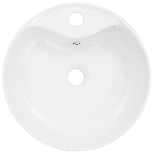 vidaXL Lavatório com extravasamento 36x13 cm cerâmica branco