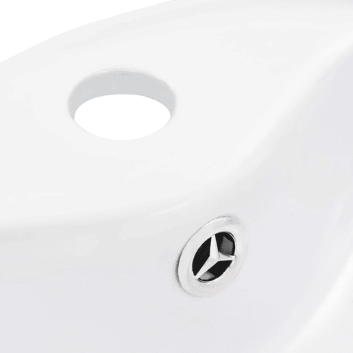 vidaXL Lavatório com extravasamento 36x13 cm cerâmica branco