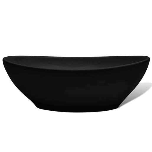 vidaXL Lavatório cerâmica 40x33 cm preto