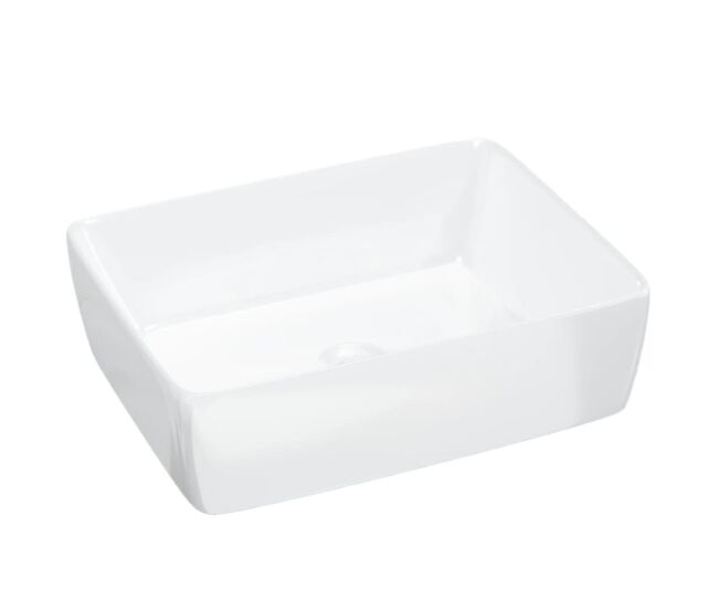 Vidaxl lavabo rectangular de cerámica blanco 48x37x13 cm