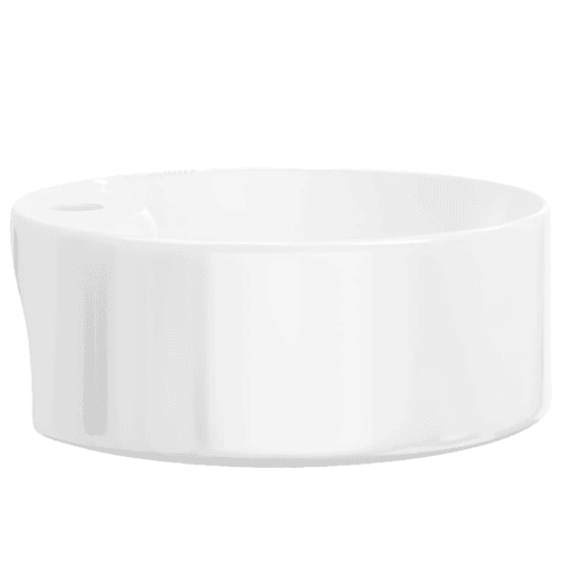 vidaXL Lavatório redondo 40x14,5 cm cerâmica branco vidaXL Lavatório redondo 40x14,5 cm cerâmica branco