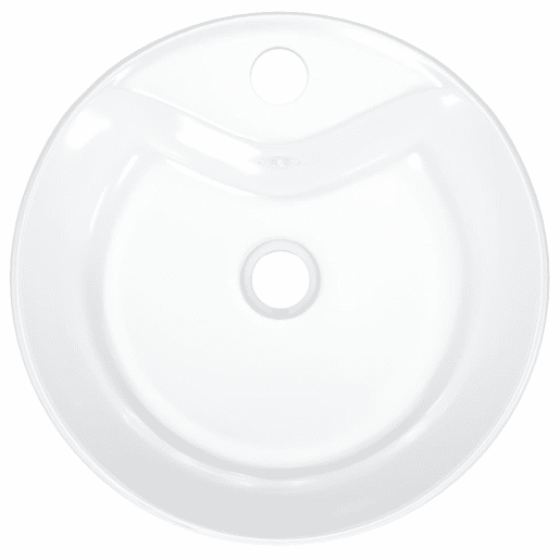 vidaXL Lavatório redondo 40x14,5 cm cerâmica branco vidaXL Lavatório redondo 40x14,5 cm cerâmica branco