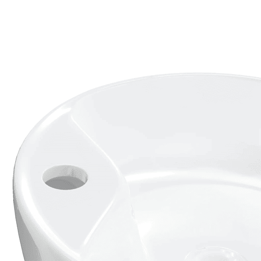 vidaXL Lavatório redondo 40x14,5 cm cerâmica branco vidaXL Lavatório redondo 40x14,5 cm cerâmica branco
