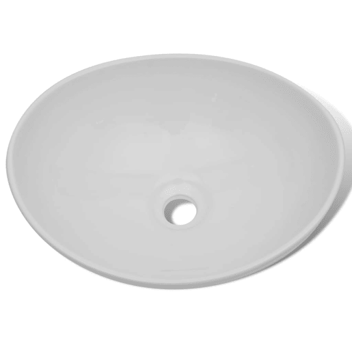 vidaXL Lavatório cerâmica 40x33 cm oval branco vidaXL Lavatório cerâmica 40x33 cm oval branco