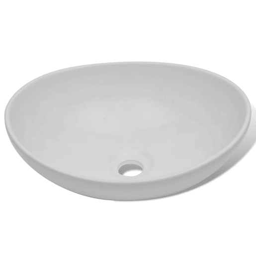 vidaXL Lavatório cerâmica 40x33 cm oval branco vidaXL Lavatório cerâmica 40x33 cm oval branco