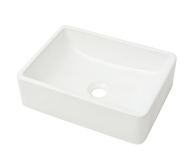 Vidaxl lavabo de cerámica blanco 41x30x12 cm