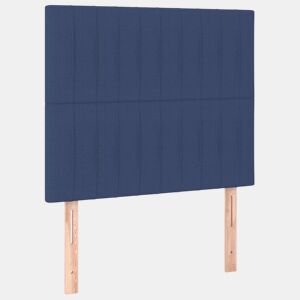 vidaXL Cabeceira Azul 100x5x118128 cm Tecido