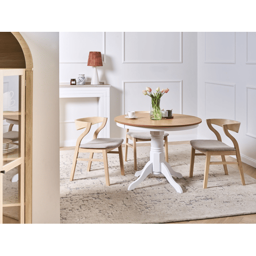 Mesa de jantar AKRON Freixo claro 100 cm 100 cm Madeira