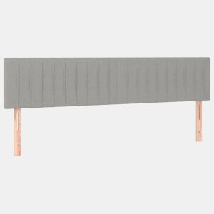 vidaXL Cabeceira de cama 2 pcs tecido 100x5x7888 cm cinzento-claro