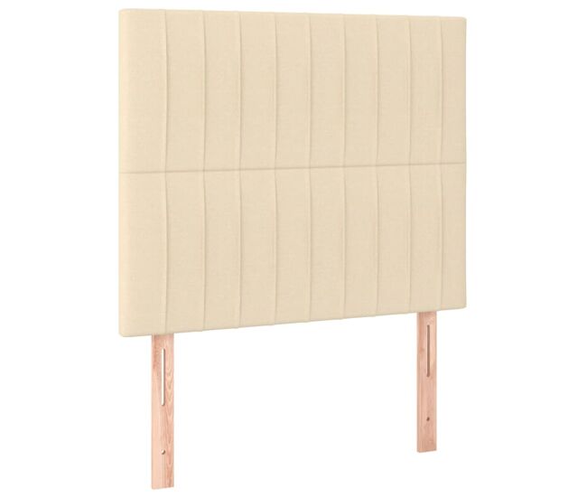Vidaxl cabecero de cama de tela color crema 80x5x118/128 cm