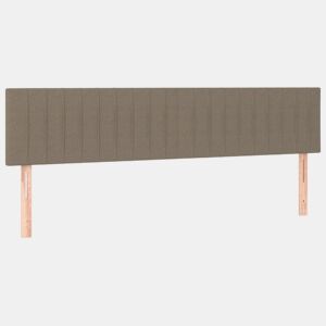 vidaXL Cabeceira cama 2 pcs tecido 80x5x7888 cm cinzento-acastanhado
