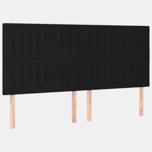 vidaXL Cabeceira Preta 200x5x118128 cm Tecido