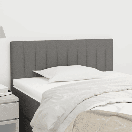 vidaXL Cabeceira de cama tecido 90x5x7888 cm cinzento-escuro