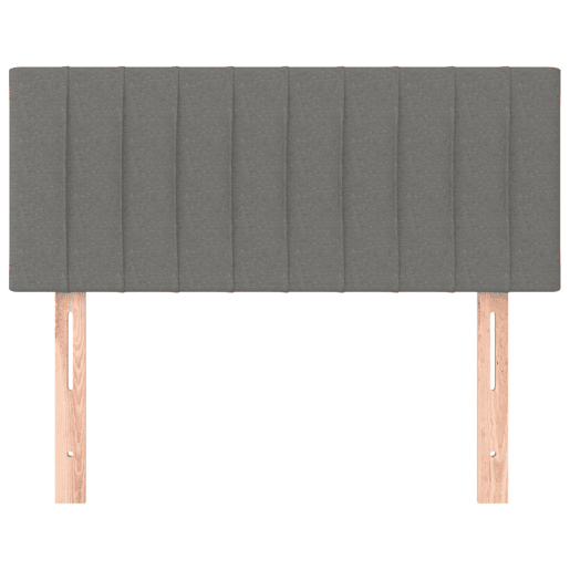 vidaXL Cabeceira de cama tecido 90x5x7888 cm cinzento-escuro