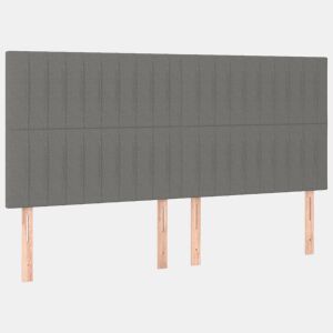 vidaXL Cabeceira Cinza Escuro 200x5x118128 cm Tecido