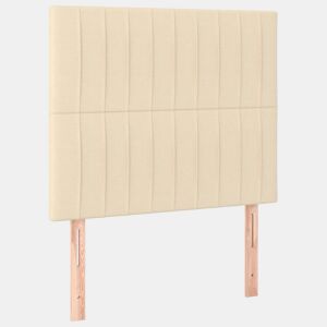 vidaXL Cabeceira Creme 90x5x118128 cm Tecido