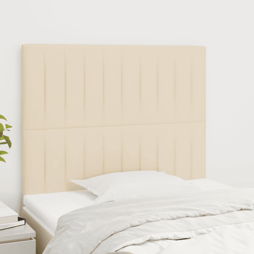 vidaXL Cabeceira Creme 90x5x118128 cm Tecido vidaXL Cabeceira Creme 90x5x118128 cm Tecido