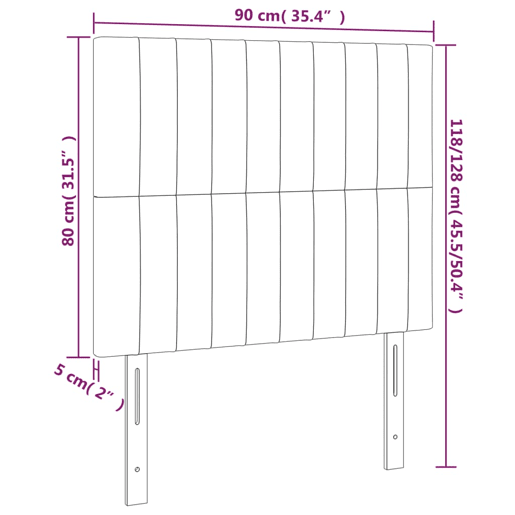 vidaXL Cabeceira Creme 90x5x118128 cm Tecido vidaXL Cabeceira Creme 90x5x118128 cm Tecido