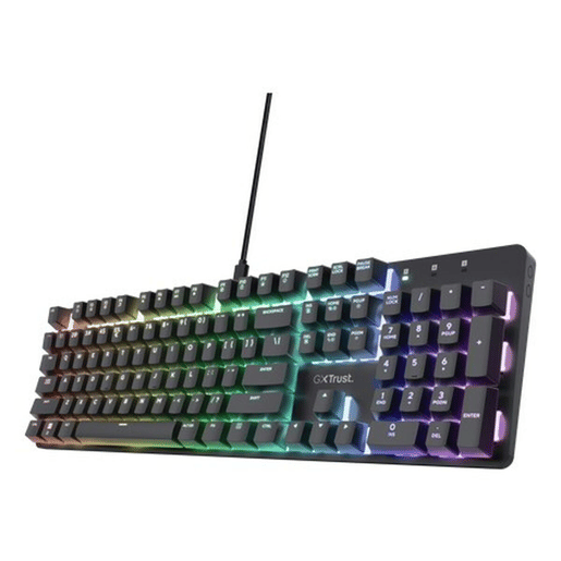 Teclado Gaming Trust GXT 871 Zora Preto Multicolor QWERTY Qwerty US