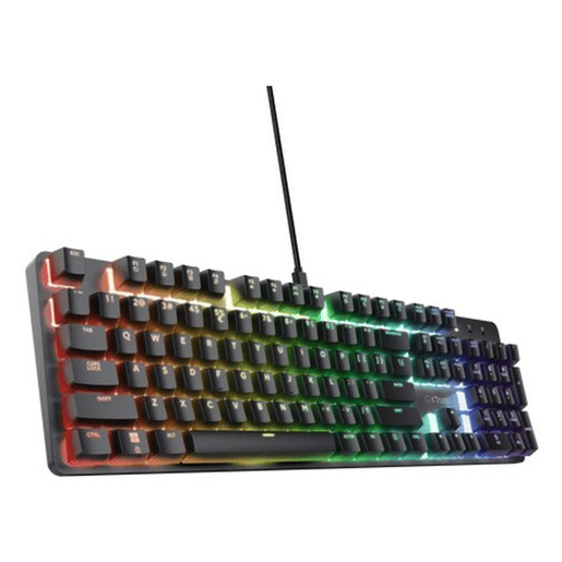 Teclado Gaming Trust GXT 871 Zora Preto Multicolor QWERTY Qwerty US