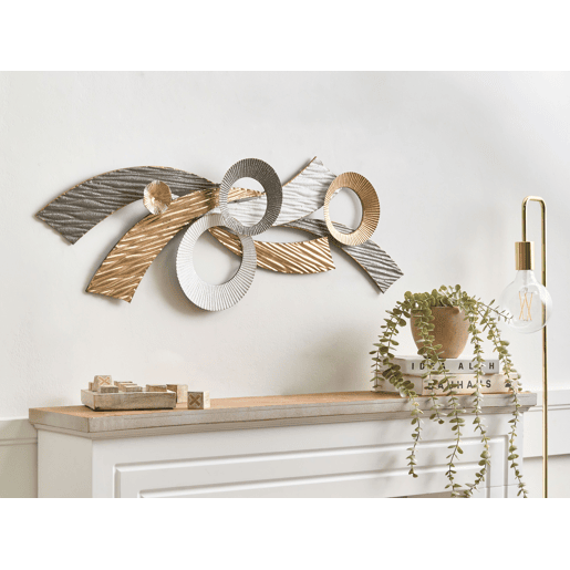Decoração de parede TIMAHOE Metal 31 cm Dourado