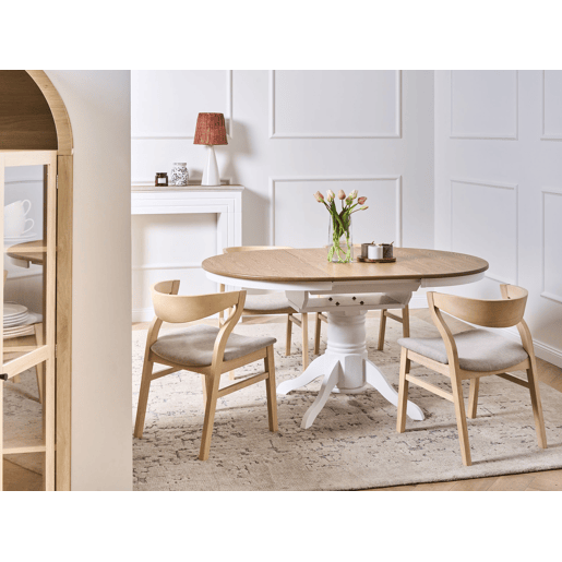 Mesa de jantar extensível AKRON Freixo claro 106150 cm 106 cm Madeira