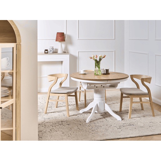 Mesa de jantar extensível AKRON Freixo claro 106150 cm 106 cm Madeira
