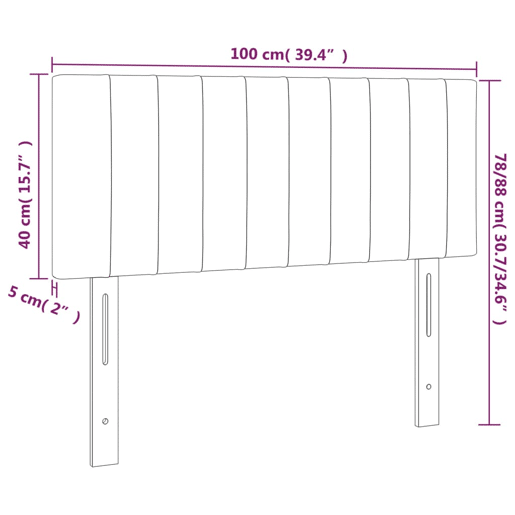 vidaXL Cabeceira de cama tecido 100x5x7888 cm preto